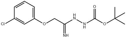 N'-[1-Amino-2-(3-chlorophenoxy)ethylidene]-hydrazinecarboxylic acid tert-butyl ester Struktur