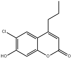 6-Chloro-7-hydroxy-4-propyl-2H-chromen-2-one Struktur