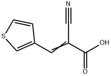 2-Cyano-3-(thiophen-3-yl)prop-2-enoic acid Struktur