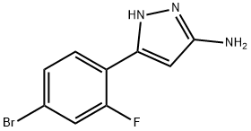 3-(4-Bromo-2-fluorophenyl)-1H-pyrazol-5-ylamine Struktur