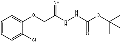 N'-[1-Amino-2-(2-chlorophenoxy)ethylidene]-hydrazinecarboxylic acid tert-butyl ester Struktur