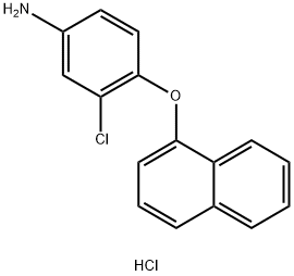 3-CHLORO-4-(1-NAPHTHYLOXY)ANILINE HYDROCHLORIDE Struktur