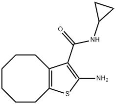 2-AMINO-N-CYCLOPROPYL-4,5,6,7,8,9-HEXAHYDROCYCLOOCTA[B]THIOPHENE-3-CARBOXAMIDE Struktur