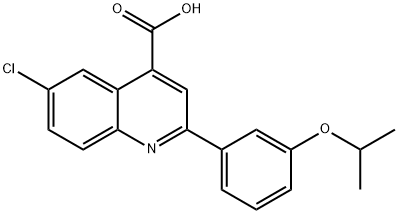 6-CHLORO-2-(3-ISOPROPOXYPHENYL)QUINOLINE-4-CARBOXYLIC ACID Struktur