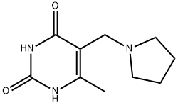 6-methyl-5-(1-pyrrolidinylmethyl)-2,4(1H,3H)-pyrimidinedione Struktur