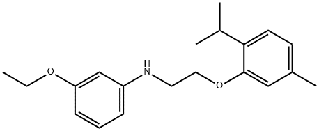 3-Ethoxy-N-[2-(2-isopropyl-5-methylphenoxy)ethyl]-aniline Struktur