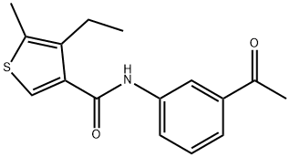 N-(3-Acetylphenyl)-4-ethyl-5-methylthiophene-3-carboxamide Struktur