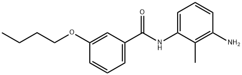 N-(3-Amino-2-methylphenyl)-3-butoxybenzamide Struktur