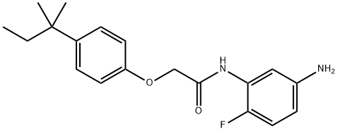 N-(5-Amino-2-fluorophenyl)-2-[4-(tert-pentyl)-phenoxy]acetamide Struktur