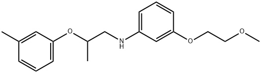 N-[3-(2-Methoxyethoxy)phenyl]-N-[2-(3-methylphenoxy)propyl]amine Struktur