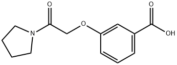 3-(2-oxo-2-pyrrolidin-1-ylethoxy)benzoic acid Struktur