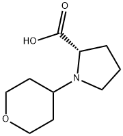 1-Tetrahydro-2H-pyran-4-ylpyrrolidine-2-carboxylic  acid Struktur