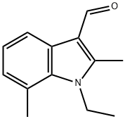 1-ethyl-2,7-dimethyl-1H-indole-3-carbaldehyde Struktur