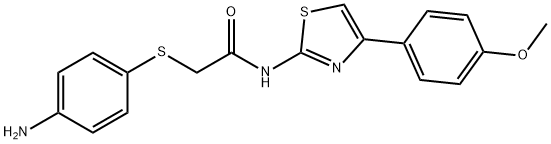 2-[(4-aminophenyl)thio]-N-[4-(4-methoxyphenyl)-1,3-thiazol-2-yl]acetamide Struktur