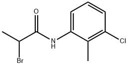 2-bromo-N-(3-chloro-2-methylphenyl)propanamide Struktur