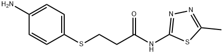 3-[(4-aminophenyl)thio]-N-(5-methyl-1,3,4-thiadiazol-2-yl)propanamide Struktur