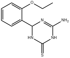 4-amino-6-(2-ethoxyphenyl)-1,6-dihydro-1,3,5-triazine-2-thiol Struktur