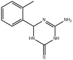 4-amino-6-(2-methylphenyl)-1,6-dihydro-1,3,5-triazine-2-thiol Struktur