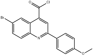 6-bromo-2-(4-methoxyphenyl)quinoline-4-carbonyl chloride Struktur