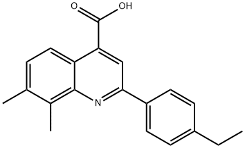 2-(4-ethylphenyl)-7,8-dimethylquinoline-4-carboxylic acid Struktur