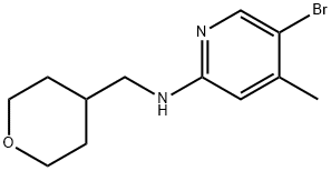 5-Bromo-4-methyl-N-(tetrahydro-2H-pyran-4-ylmethyl)-2-pyridinamine Struktur