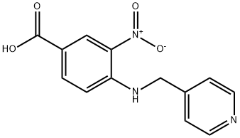 3-Nitro-4-[(4-pyridinylmethyl)amino]benzoic acid Struktur