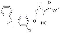 Methyl (2S,4S)-4-[2-chloro-4-(1-methyl-1-phenyl-ethyl)phenoxy]-2-pyrrolidinecarboxylate HCl Struktur