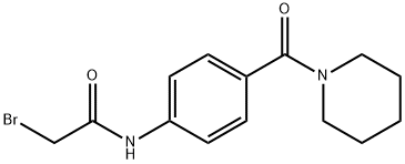 2-Bromo-N-[4-(1-piperidinylcarbonyl)phenyl]-acetamide Struktur