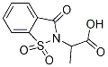 2-(1,1,3-Trioxo-1,3-dihydro-1lambda*6*-benzo[d]-isothiazol-2-yl)-propionic acid Struktur