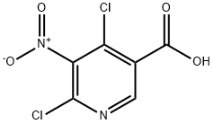 4,6-Dichloro-5-nitronicotinic acid Struktur