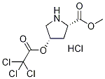 Methyl (2S,4S)-4-[(2,2,2-trichloroacetyl)oxy]-2-pyrrolidinecarboxylate hydrochloride Struktur