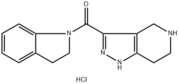 2,3-Dihydro-1H-indol-1-yl(4,5,6,7-tetrahydro-1H-pyrazolo[4,3-c]pyridin-3-yl)methanone HCl Struktur