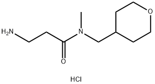 3-Amino-N-methyl-N-(tetrahydro-2H-pyran-4-ylmethyl)propanamide hydrochloride Struktur