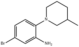 5-Bromo-2-(3-methyl-1-piperidinyl)aniline Struktur