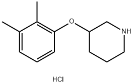 3-(2,3-Dimethylphenoxy)piperidine hydrochloride Struktur