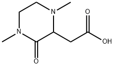 2-(1,4-Dimethyl-3-oxo-2-piperazinyl)acetic acid Struktur