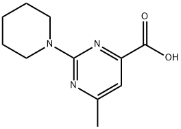 6-Methyl-2-piperidin-1-yl-pyrimidine-4-carboxylic acid Struktur