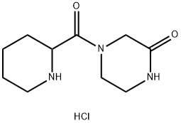 4-(2-Piperidinylcarbonyl)-2-piperazinonehydrochloride Struktur