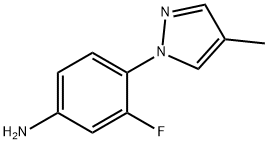 3-fluoro-4-(4-methyl-1H-pyrazol-1-yl)aniline Struktur