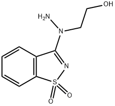 ethanol, 2-[1-(1,1-dioxido-1,2-benzisothiazol-3-yl)hydrazi Struktur