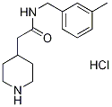 4-piperidineacetamide, N-[(3-methylphenyl)methyl]- Struktur