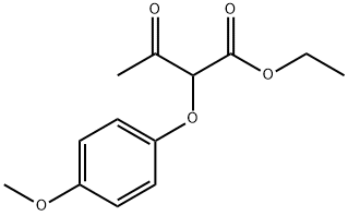 Ethyl 2-(4-methoxyphenoxy)acetoacetate Struktur