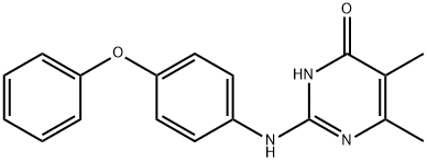 5,6-Dimethyl-2-[(4-phenoxyphenyl)amino]pyrimidin-4(3H)-one Struktur