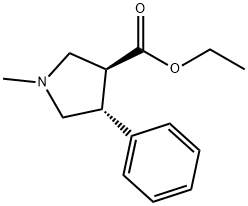 (3S,4R)-Ethyl 1-methyl-4-phenylpyrrolidine-3-carboxylate Struktur