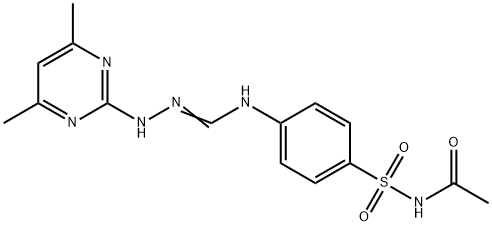 N-[(4-{[[(4,6-Dimethylpyrimidin-2-yl)amino](imino) methyl]amino}phenyl)sulfonyl]acetamide Struktur