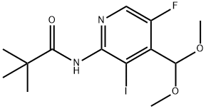 N-(4-(Dimethoxymethyl)-5-fluoro-3-iodopyridin-2-yl)pivalamide Struktur