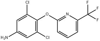 2-(4-Amino-2,6-dichlorophenoxy)-6-(trifluoromethyl)pyridine Struktur