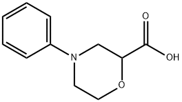 4-Phenyl-morpholine-2-carboxylic acid Struktur