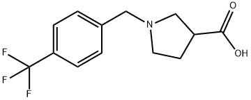 1-[4-(TRIFLUOROMETHYL)BENZYL]PYRROLIDINE-3-CARBOXYLICACID Struktur