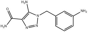 5-AMINO-1-(3-AMINOBENZYL)-1H-1,2,3-TRIAZOLE-4-CARBOXAMIDE Struktur